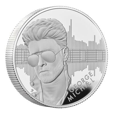 2024 Music Legends George Michael £5 Silver Proof 2oz Coin Box Coa