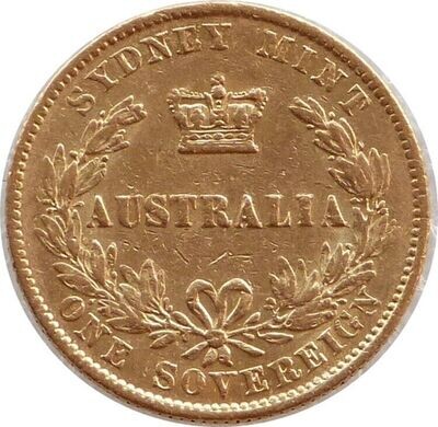 1866 Australia Sydney Mint Victoria Full Sovereign Gold Coin