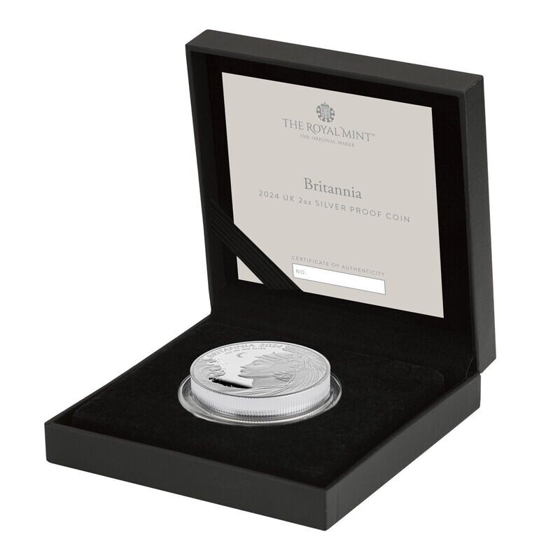 2024 Britannia £5 Silver Proof 2oz Coin Box Coa