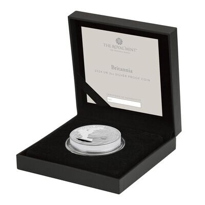 2024 Britannia £5 Silver Proof 2oz Coin Box Coa