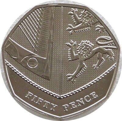 2022 Royal Shield of Arms 50p Brilliant Uncirculated Coin