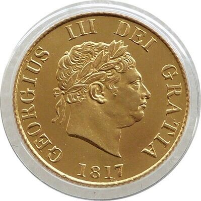 1817 George III Crowned Shield Half Sovereign Gold Coin