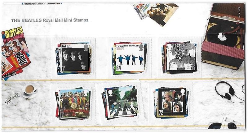 2007 Royal Mail The Beatles 10 Stamp Presentation Pack and Mini Sheet