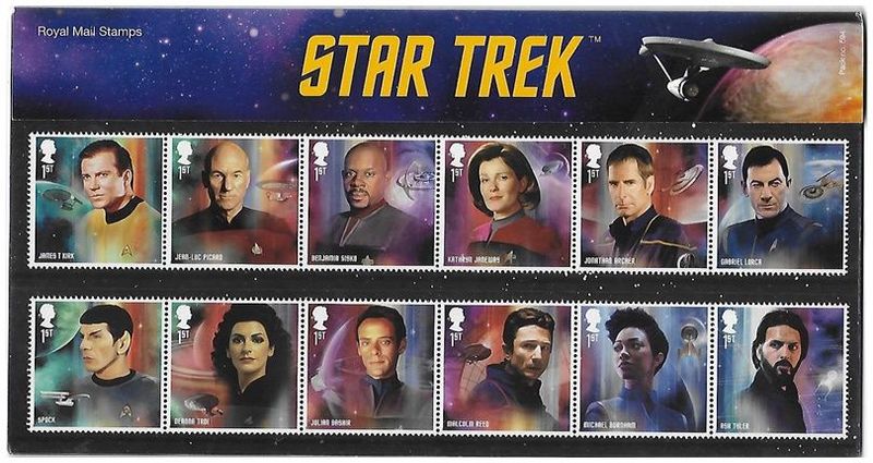2020 Royal Mail Star Trek 18 Stamp Presentation Pack and Mini Sheet