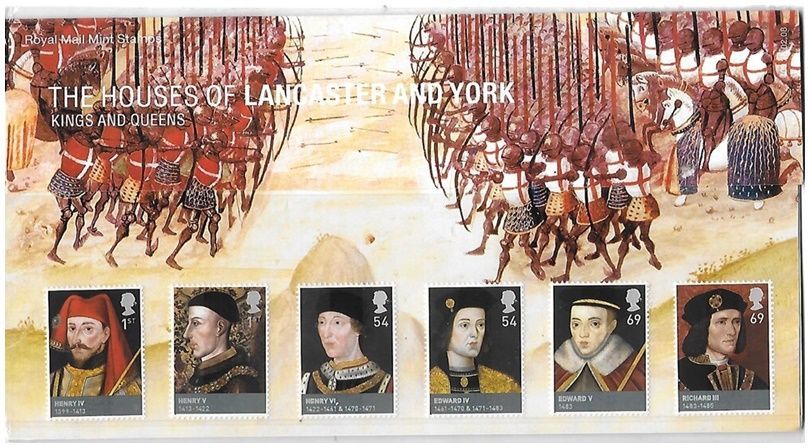 2008 Royal Mail The House of Lancaster and York 10 Stamp Presentation Pack and Mini Sheet