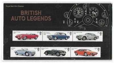 2013 Royal Mail British Auto Legends 10 Stamp Presentation Pack and Mini Sheet