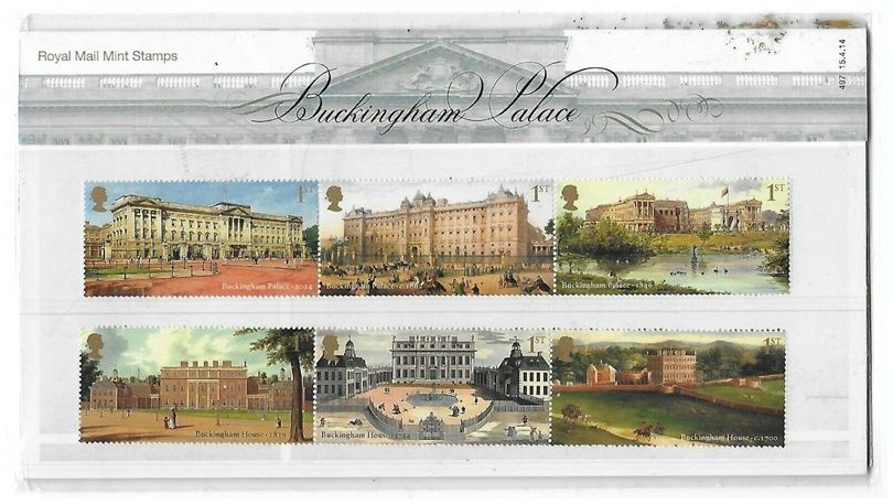 2014 Royal Mail Buckingham Palace 10 Stamp Presentation Pack and Mini Sheet