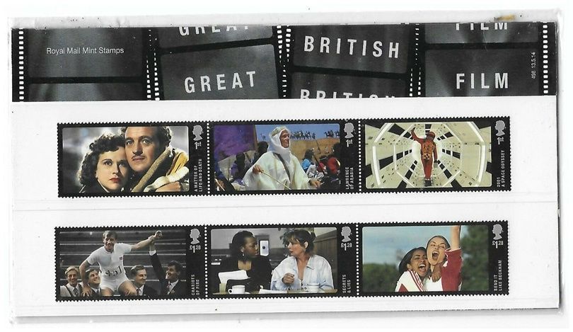 2014 Royal Mail Great British Film 10 Stamp Presentation Pack and Mini Sheet