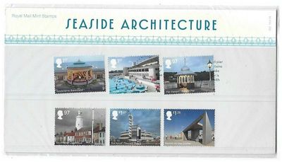 2014 Royal Mail Seaside Architecture 10 Stamp Presentation Pack and Mini Sheet