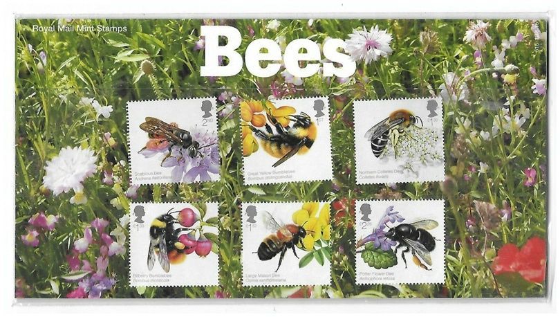 2015 Royal Mail Bees 10 Stamp Presentation Pack and Mini Sheet