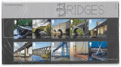 2015 Royal Mail Bridges 10 Stamp Presentation Pack