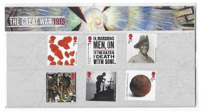 2015 Royal Mail The Great War 6 Stamp Presentation Pack