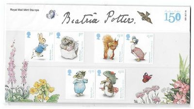 2016 Royal Mail Beatrix Potter 10 Stamp Presentation Pack and Mini Sheet