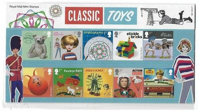 2017 Royal Mail Classic Toys 10 Stamp Presentation Pack