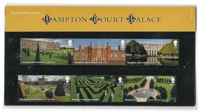 2018 Royal Mail Hampton Court Palace 10 Stamp Presentation Pack and Mini Sheet