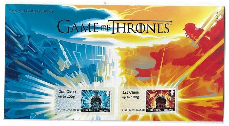 2018 Royal Mail Post and Go Game of Thrones 2 Stamp Presentation Pack