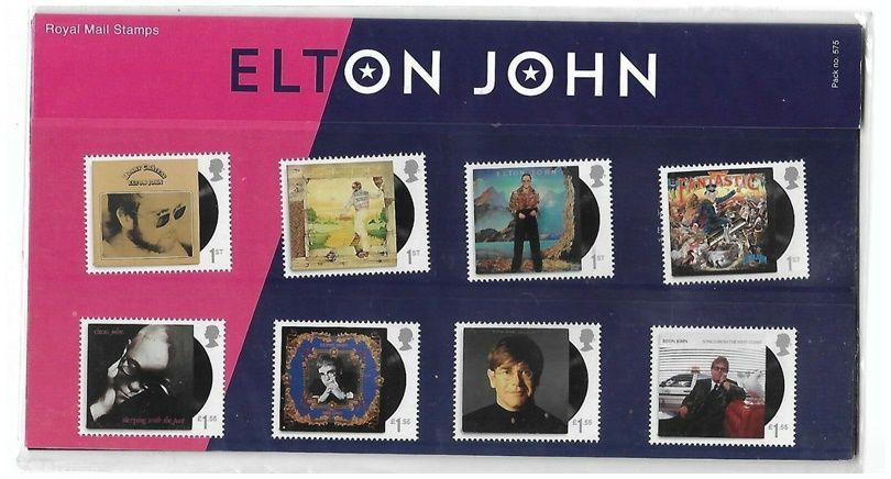 2019 Royal Mail Elton John 12 Stamp Presentation Pack and Mini Sheet