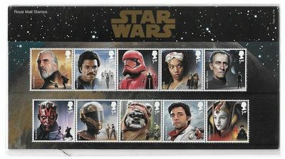 2019 Royal Mail Star Wars 16 Stamp Presentation Pack and Mini Sheet