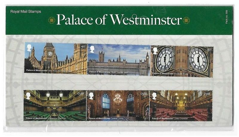 2020 Royal Mail Palace of Westminster 10 Stamp Presentation Pack and Mini Sheet
