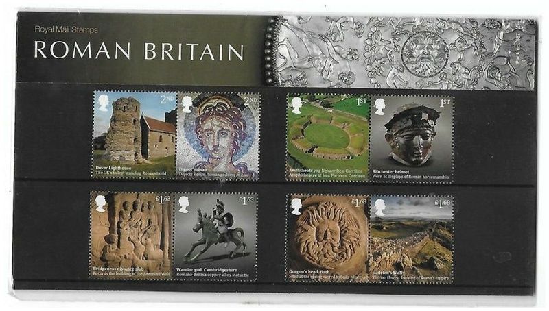 2020 Royal Mail Roman Britain 8 Stamp Presentation Pack