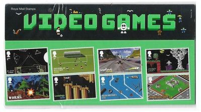 2020 Royal Mail Video Games 12 Stamp Presentation Pack and Mini Sheet