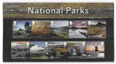 2021 Royal Mail National Parks 10 Stamp Presentation Pack