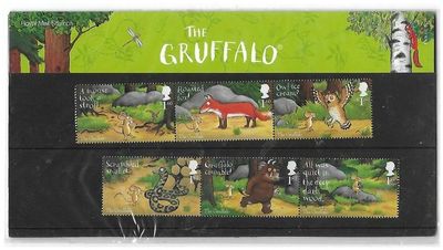 2019 Royal Mail The Gruffalo 10 Stamp Presentation Pack and Mini Sheet