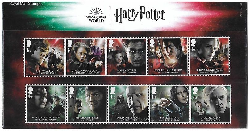 2023 Royal Mail Harry Potter 16 Stamp Presentation Pack and Mini Sheet