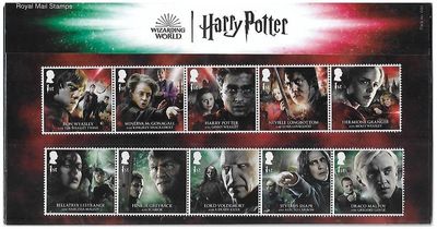 2023 Royal Mail Harry Potter 16 Stamp Presentation Pack and Mini Sheet