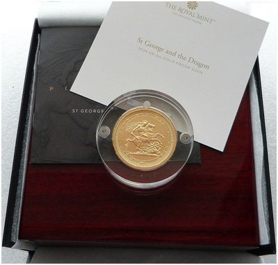 2024 Great Engravers Pistrucci St George and the Dragon £200 Gold Matte Proof 2oz Coin Box Coa