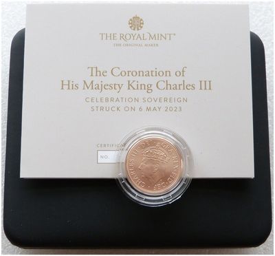 2023 Struck on the Day King Charles III Coronation Full Sovereign Gold Coin Box Coa