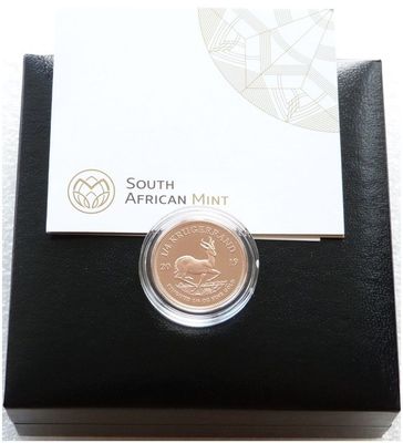 2019 South Africa Quarter Krugerrand Gold Proof 1/4oz Coin Box Coa
