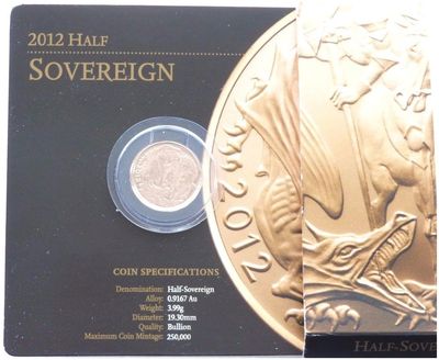 2012 Diamond Jubilee Half Sovereign Gold Coin Mint Pack