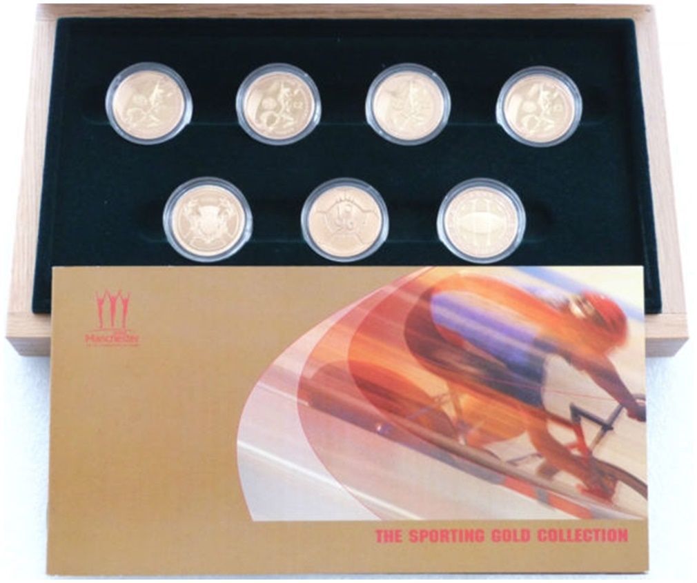 2002 Sporting Excellence £2 Gold Proof 7 Coin Set Boxed