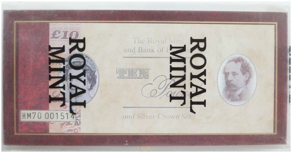 1996 Deluxe Queens 70th Birthday £5 Silver Proof Coin £10 Banknote Set Box Coa