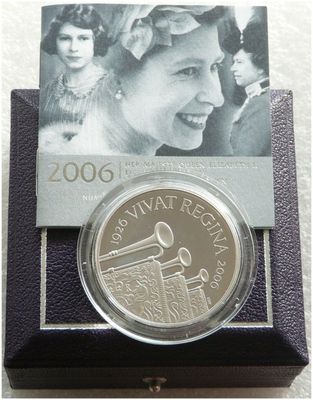 2006 Queens 80th Birthday Piedfort £5 Platinum Proof 3oz Coin Box Coa