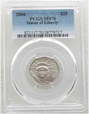 Certified MS70 Platinum Coins