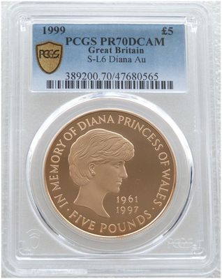 Certified PR70 DCAM Gold Coins