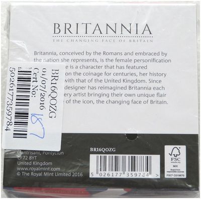 2016 Britannia £25 Gold Proof 1/4oz Coin Box Coa Sealed - Mintage 729