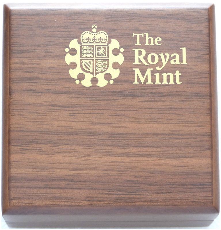 2008 - 2013 Royal Mint Walnut-Veneer Wooden Full Sovereign Gold Coin Box Only