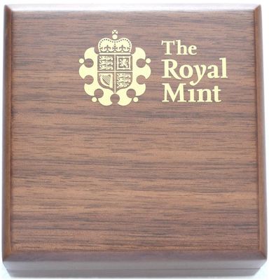 2008 - 2013 Royal Mint Walnut-Veneer Wooden Full Sovereign Gold Coin Box Only