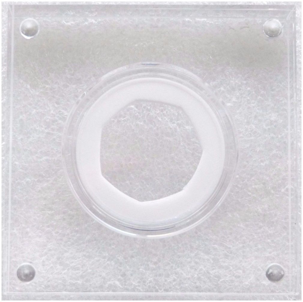 Royal Mint Perspex Magnetic Block Fits Gold, Silver Base 50p Fifty Pence Coin Box and Capsule Only