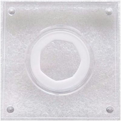 Royal Mint Perspex Magnetic Block Fits Gold, Silver Base 50p Fifty Pence Coin Box and Capsule Only