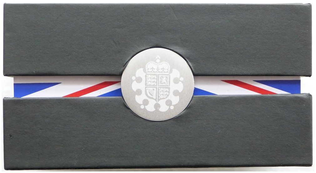 2012 - 2013 Royal Mint British Flag £5 Crown Gold Silver Coin Box Only