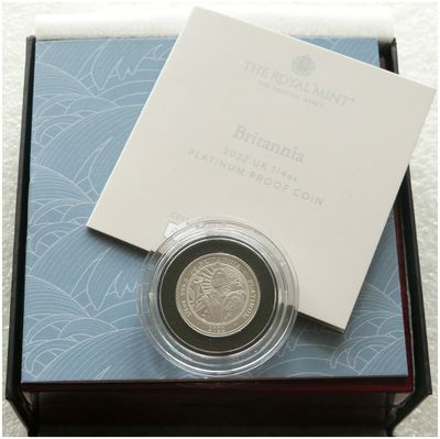 2022 Britannia £25 Platinum Proof 1/4oz Coin Box Coa - Mintage 150