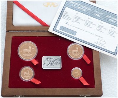 1997 South Africa Prestige Krugerrand 30th Anniversary Gold Proof 4 Coin Set Box Coa