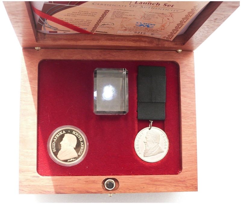 2004 South Africa Kruger 100th Anniversary Launch Mint Mark Krugerrand Gold Proof 1oz Coin Box Coa