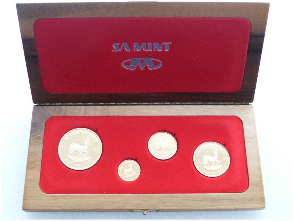 1992 South Africa Prestige Krugerrand Gold Proof 4 Coin Set Boxed
