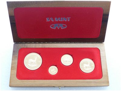 1992 South Africa Prestige Krugerrand Gold Proof 4 Coin Set Boxed