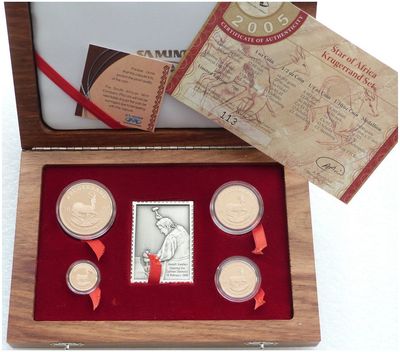 2005 South Africa Prestige Star of Africa Krugerrand Gold Proof 4 Coin Set Box Coa